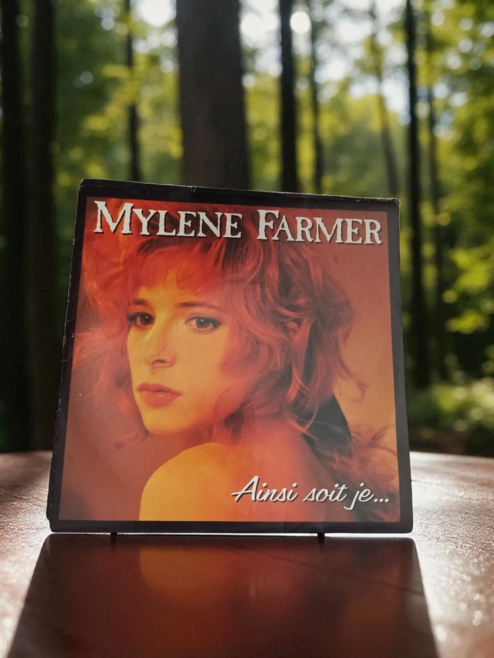 Vinyle 45 tours ancien Mylène Farmer vintage, disque rétro collection musique - Photo 1/1