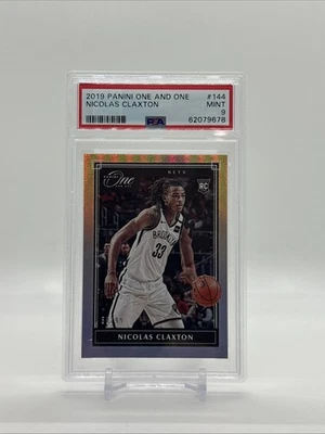 2019/20 Panini One & One Nicolas Nic Claxton Base RC Rookie /99 PSA 9 Nets - Image 1 of 2