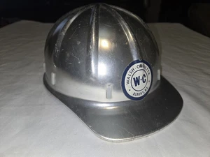 CAPPELLO RIGIDO VINTAGE WC WALSH CORBETTA ALBANY NY METALLO ARGENTO - Foto 1 di 14