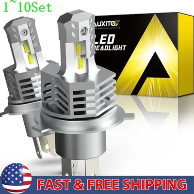 Super Bright H4 Headlight LED High/Low Beam Conversion 6000K White 10S 1-10Set - Imagem 1 de 4