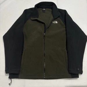 The North Face Mens Size XXL Green Black Full Zip Polyester Fleece Warm Jacket - Picture 1 of 12