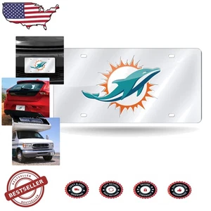 Robustes NFL Miami Dolphins Lasertag Metall Nummernschild - wetterfest - Bild 1 von 10