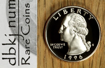 1996 S Silver Washington Quarter 25¢ - Choice to Gem Proof - Image 1 of 3