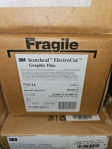 NEW 3M ElectroCut Graphic Film Bright Orange 15 in x 50 yd 7725-14 - Picture 1 of 1