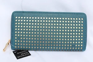 NEU PARADE STREET MARINE BLAU GOLD PHOEBE REISSVERSCHLUSS GELDBÖRSE KUNSTLEDER - Bild 1 von 2