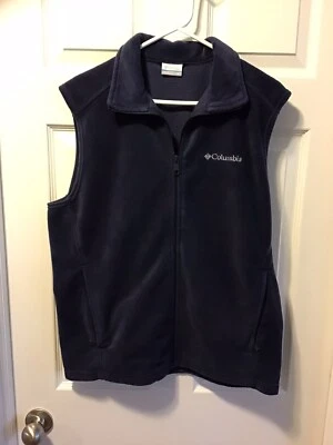 Chaleco Columbia Para Hombres Azul Marino Polar Cremallera Completa Talla Mediana Foto 1 de 4