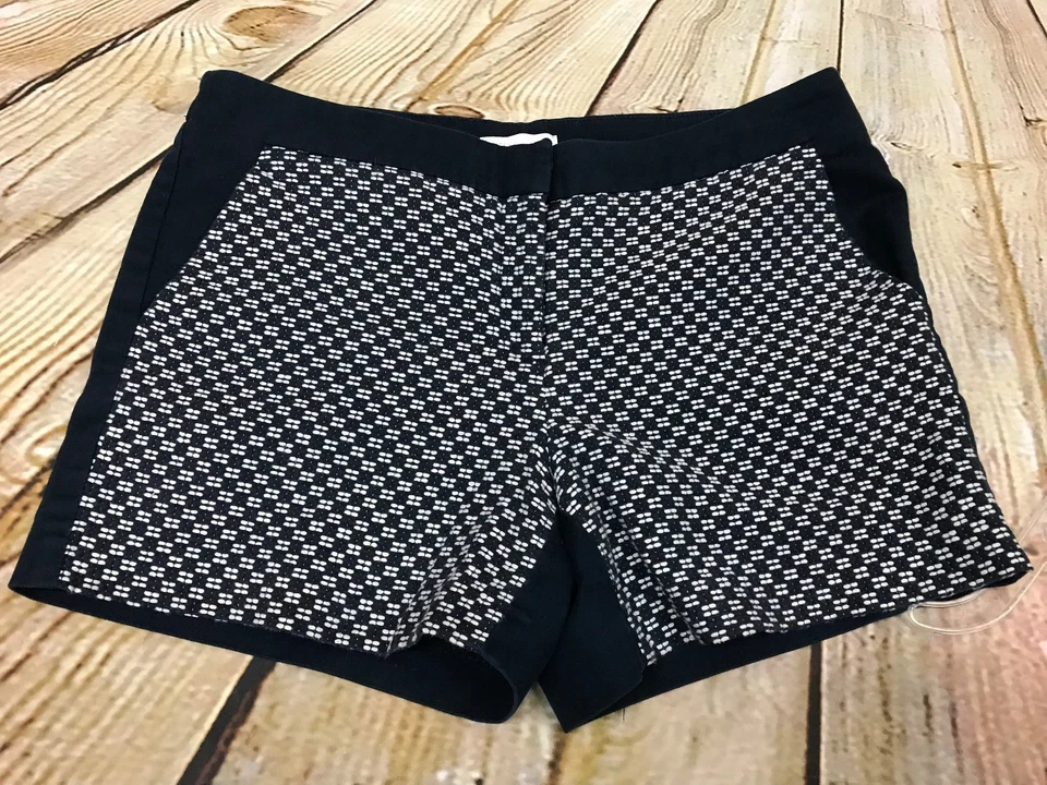  Женские контрастные брюки шорты Dalia размер 8 темно-синие и белые сплетенный принт  - Изображение 1 из 4