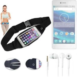 Sac Ceinture bandoulière taille pour Qilive Q7 5 + écouteurs Sport Fitness ré - Zdjęcie 1 z 5