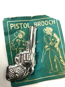 Vintage Pistol Brooch Gun Pin - JAPAN - 1950’s - Picture 1 of 3