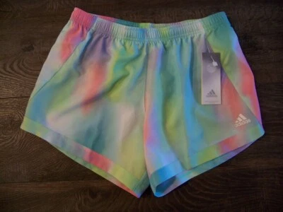 Nuevos Pantalones Cortos para Correr ADIDAS Como Nuevos Rush~Niñas Talla XL~16~X-GRANDES~NUEVOS CON ETIQUETAS~panty adjunto~ Foto 1 de 2