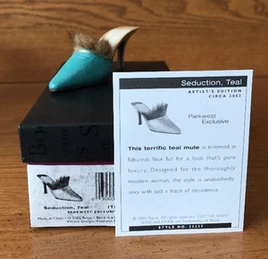 Raine Just the Right Shoe Seduction, Teal COA Box 25233 - Picture 1 of 8