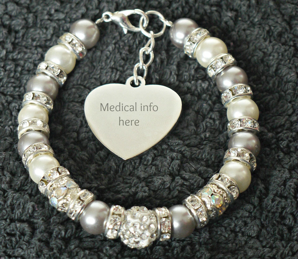 Medical Alert Bracelet Engraved Any Condition Illness Ailment Custom Made Gift