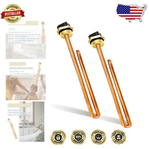 Upgrade Your Water Heating: 6000W Brass Element for Ecosmart & Rheem - 2 Pack - Picture 1 of 7