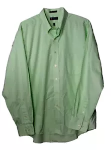 RALPH LAUREN CHAPS SHIRT men's size 17/17/5-36/37 light lime green Wrinkle Free - Picture 1 of 6