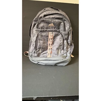 Adidas рюкзак вересковый серый розового золота полоски школы путешествий книга сумка - Изображение 1 из 4