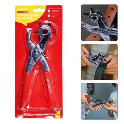 Drehender Lederlocher Nietenzange DIY Gürtel 6 Größen Ösenlocher Lochschneider - Bild 1 von 4