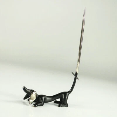 Richard Rohac Dackel Ring bzw Notizenhalter Messing Vintage Bosse Hagenauer 50er - Bild 1 von 4