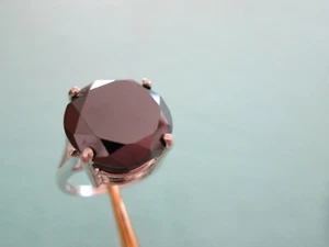 10.85ct 100% REAL BLACK DIAMOND RING,FREE DIAMOND TESTER,CERTIFICATE,SIZE 9 - Picture 1 of 10