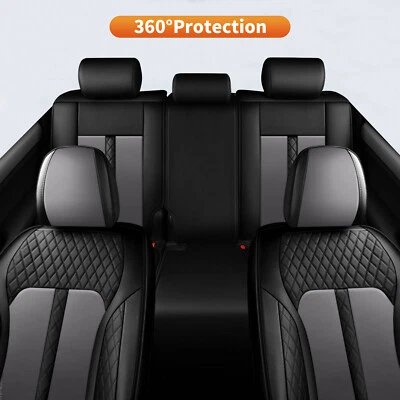 Full Set For Hyundai Accent 2017-2022 PU Leather Car 5-Seat Covers Protector Pad - Изображение 1 из 4