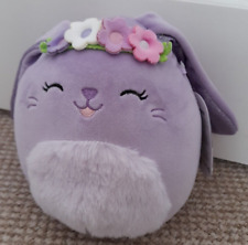 NEW Squishmallows Bubbles With Flowers Bunny 2024 Easter 15cm Purple Plush