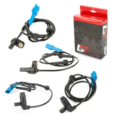 4x Capteur ABS Compte-Tours Raddrehzahlgeber avant Arrière pour Peugeot 206 206+ - Photo 1/4