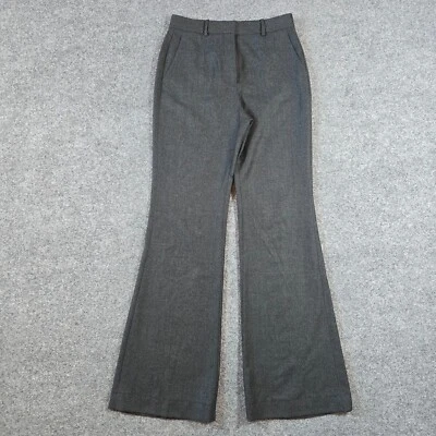 Pantalón de vestir vintage Theory talla mujer gris lana pierna acampanada tiro medio cápsula de carrera Foto 1 de 4