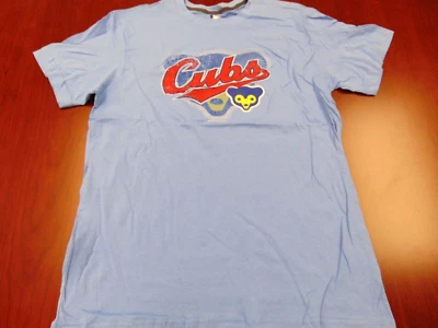 NEW VF IMAGEWEAR RING SPUN SOFT MLB CHICAGO CUBS LIGHT BLUE T-SHIRT SIZE L - Image 1 of 4
