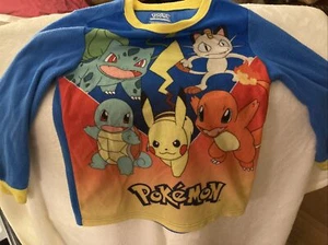 pokemon long sleeve pajama top size 6/7 - Picture 1 of 1