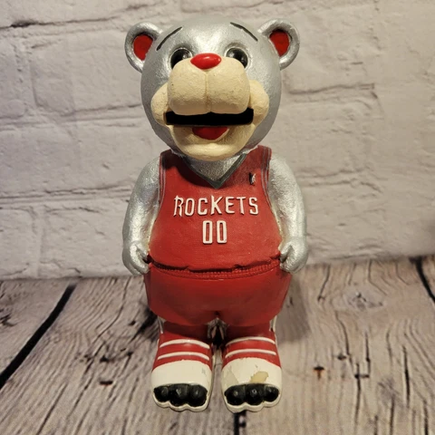 Houston Rockets Clutch the Bear Mascot 7 inch Coin Bank Cover