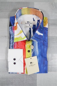 Camisa Para Hombres Claudio Lugli Alta Costura Pintura Goteo Colocación Estampado por Todas Partes Talla XL - Imagen 1 de 6