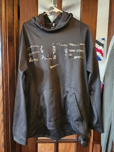 Nike Dri Fit Elite Swoosh Hoodie Sweatshirt Mens Large Long Sleeve Gray - Picture 1 of 4