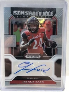 Jerome Ford #SS-JFO Silver Auto Sensational Signatures RC 2022 Prizm Draft Picks - Picture 1 of 8