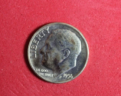 1956- ROOSEVELT SILVER ONE DIME #P15198 - Image 1 of 2