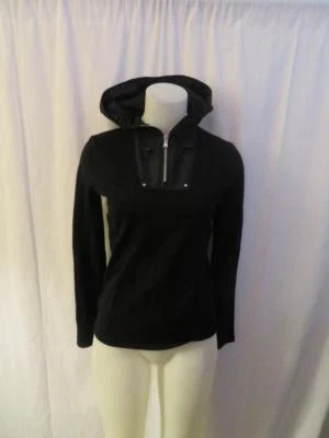 WOMENS RALPH LAUREN BLACK KNIT HOODED GOLF JACKET SIZE S - Image 1 of 4