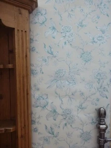 Shabby Chic Design Studio - Jardin Flower Teal Toile - Smooth Wallpaper - 173113 - Picture 1 of 8