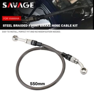 For YAMAHA MT07 FZ07 Steel Braided Rear Brake Hose Cable Kit w/ Fittings MT-07 - Picture 1 of 11
