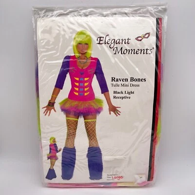 New Elegant Moments Raven Bones Costume - Size L - Imagem 1 de 4