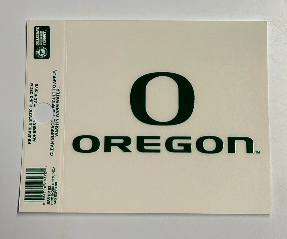 Oregon Ducks Static Cling Decal 3” x 5”- Oregon Sticker - Image 1 of 1