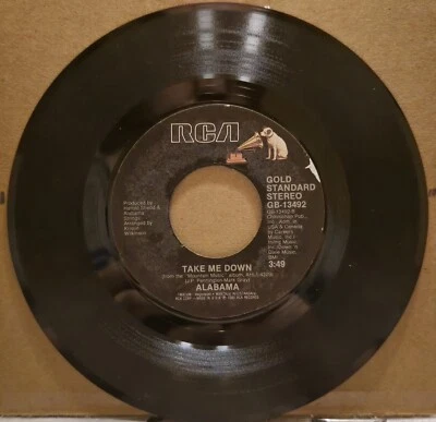 Alabama - Take Me Down/Close Enough To Perfect, 7" Vinyl/45 RPM, RCA, 1982  - Image 1 of 3