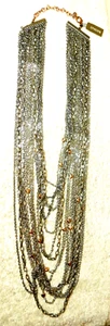 Chico's~Meegan Multi 17 Chain Lobster Clasp Closer Woman's Belt No Size NEW!! - Picture 1 of 24