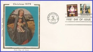 USA4 #1799 U/A COLORANO SEDA FDC Combo2 Navidad Virgen y Niño - Imagen 1 de 1
