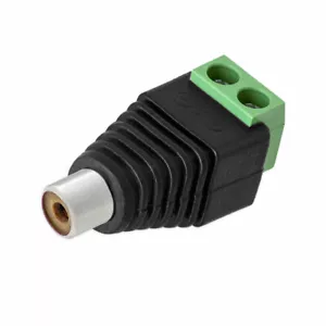 Cinch RCA-Buchse Adapter 2-pin Klemmen Terminalblock Chinch Stecker DC AV Block - Bild 1 von 10