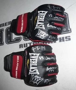 King Mo 2x Signed Bellator 123 Fight Worn Used Gloves PSA/DNA COA Muhammed Lawal - Picture 1 of 24