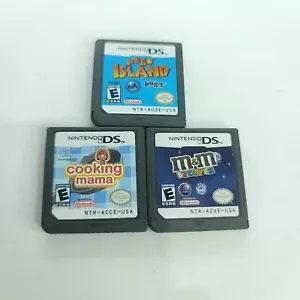 Cooking Mama M&M Break Em Pogo Island Lot Of 3 Nintendo DS Cart only Tested - Picture 1 of 4