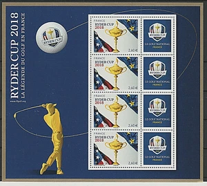 BLOC FEUILLET 144 NEUF XX - LEGENDE DU GOLF - RYDER CUP 2018 - TRES BEAU - Imagen 1 de 1