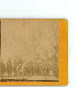Spanish Military Grounp on Horses Stereoview - Picture 1 of 4