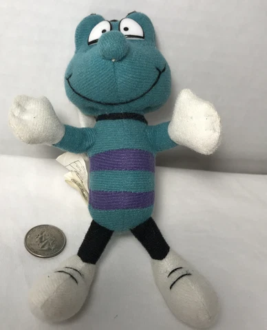 Vintage Charlotte Hornets NBA Plush Teal & Purple 1994 "Hugo the Hornet" Mascot Cover