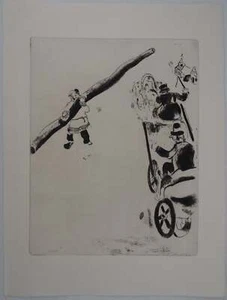 Marc CHAGALL : La rencontre d'un paysan, Gravure originale signée - Picture 1 of 10