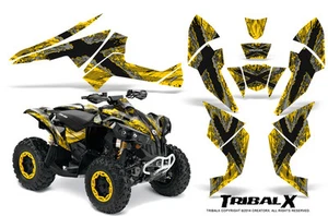 Can-Am Renegade Graphics Kit by CreatorX Decals Stickers TRIBALX SILVER YELLOW - Picture 1 of 1