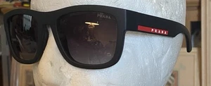 Prada Men's SPS 01Z-F 56021 1B0-09U 145 3N Black Sunglasses Demo Model - Picture 1 of 6